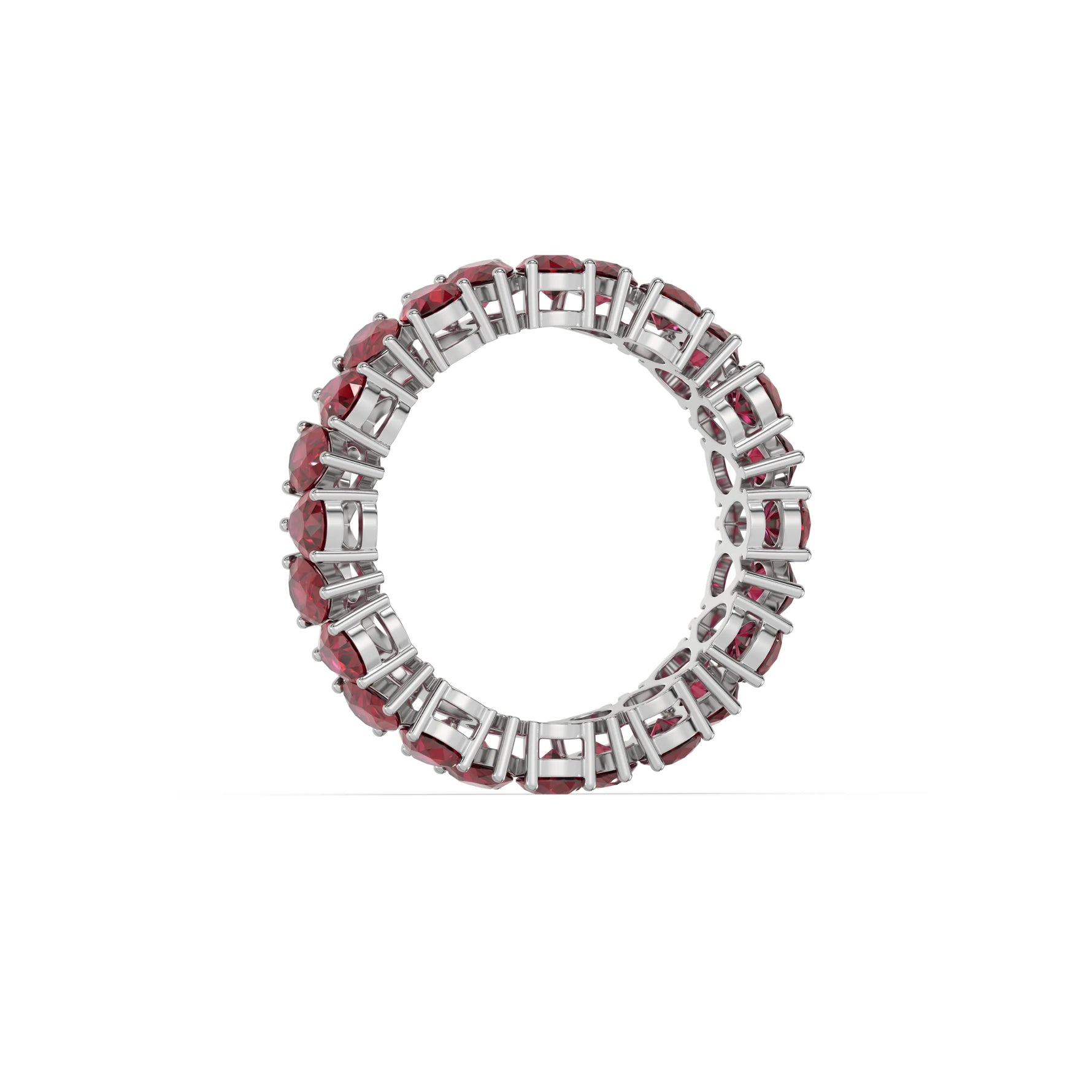 18K Pear Ruby Gemstone Full Eternity Ring