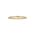 14K Yellow Gold  Pear Diamond Gold Tennis Bracelet 