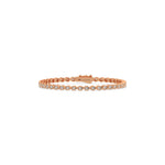 14K Rose Gold  Pear Diamond Gold Tennis Bracelet 