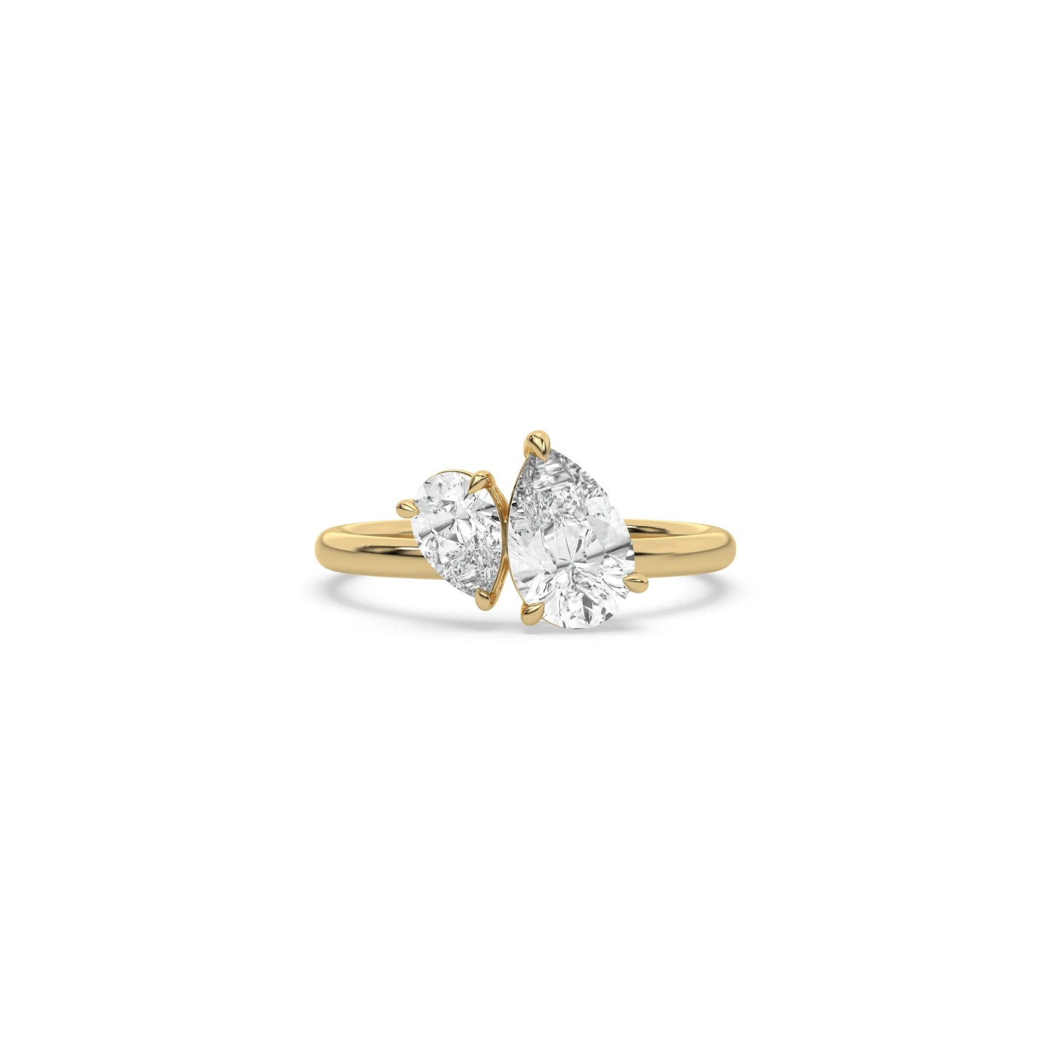 Toi Et Moi Pear Lab Grown Diamond Engagement Ring