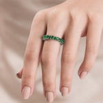 18K White  Gold Pear Eternity Ring