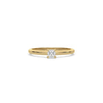 Petite Lab Diamond Cushion Cut Solitaire Ring