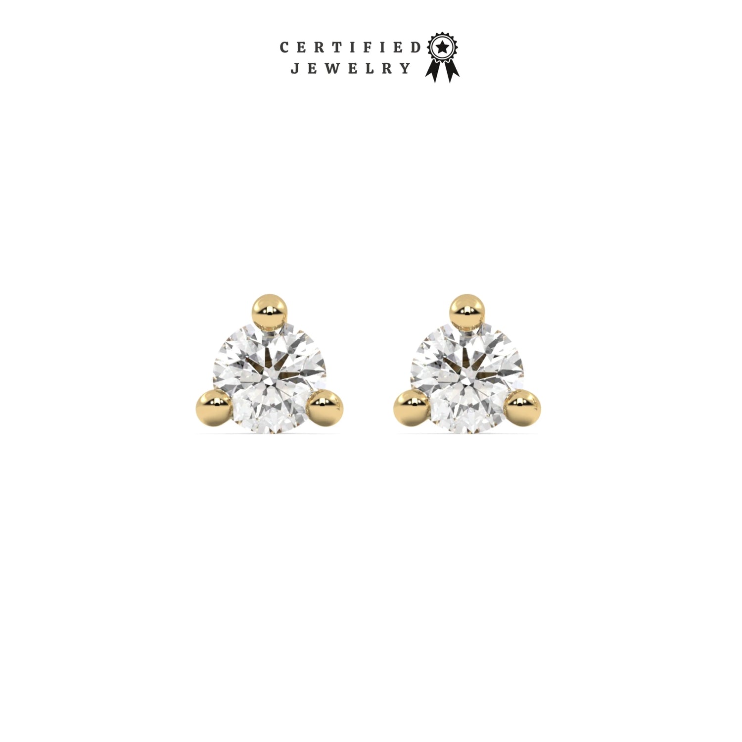 0.20 CT Natural Diamond Petite Round Studs Earrings