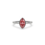 14K White Gold 1 CT Fancy Pink Marquise Diamond Engagement Ring
