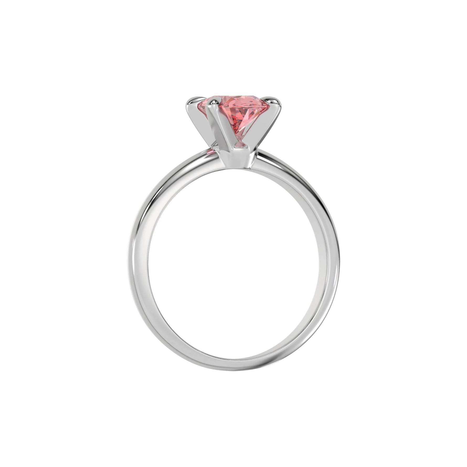 Pink Diamond Ring, Oval Cut Diamond Solitaire Ring, Diamond Engagement Ring, Simple Diamond Ring, Oval Wedding Ring, Promise Ring