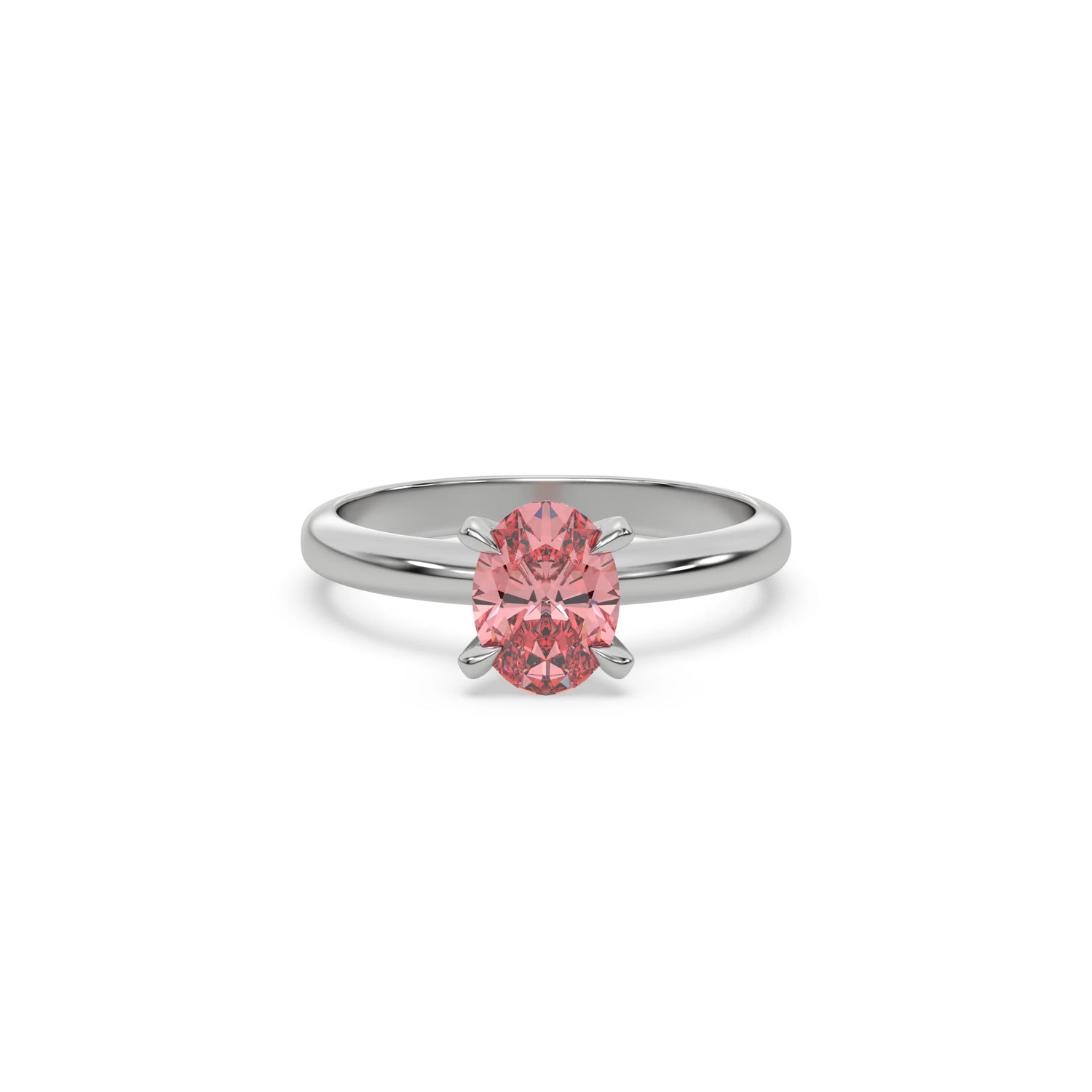 Pink Diamond Classic Oval Engagement Ring