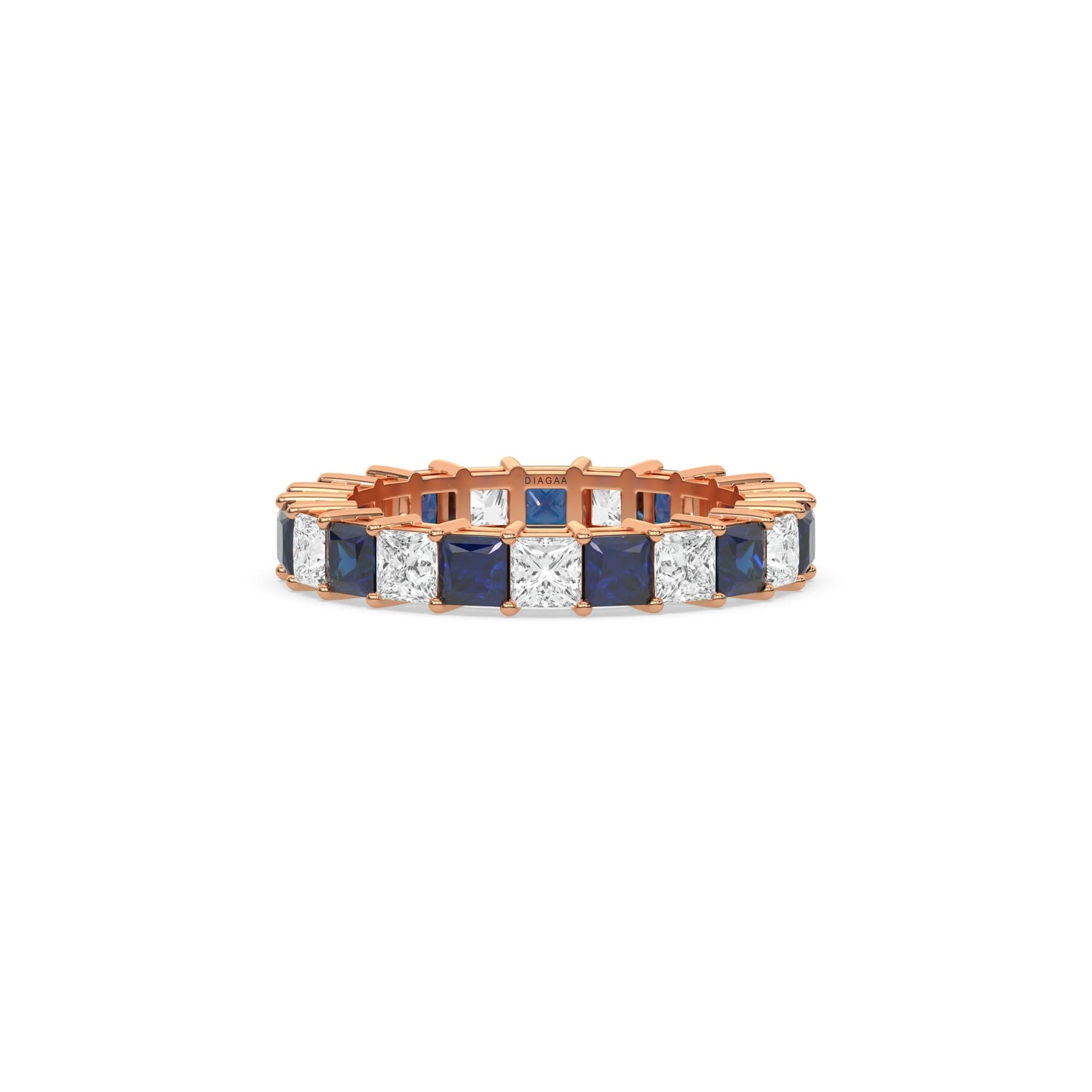 18K Rose Gold Princess Eternity Ring