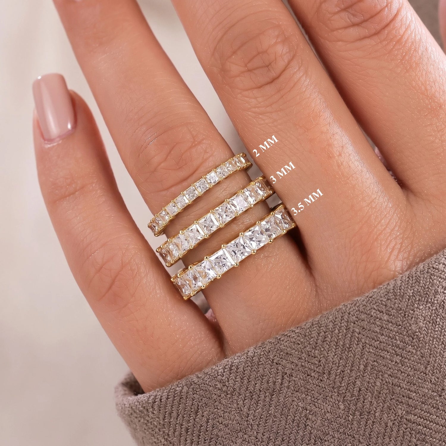 Princess Cut Lab Grown Diamond Eternity Ring