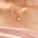 Princess Single Diamond Necklace