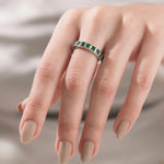 Princess Cut Emerald Gemstone Ring