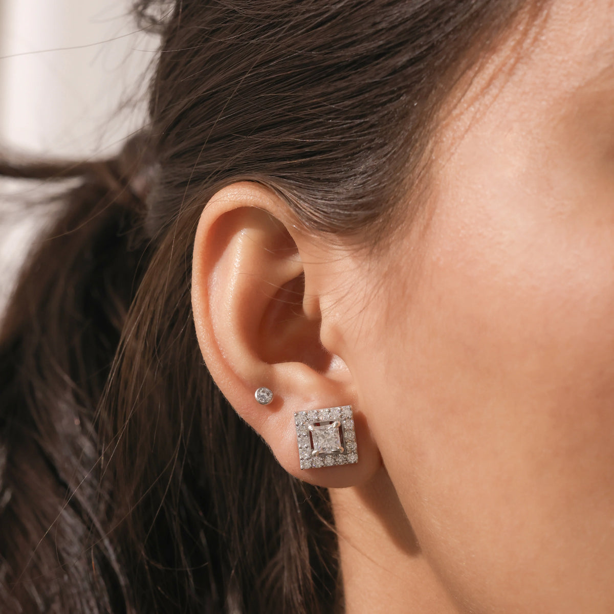 Princess Diamond Earring 