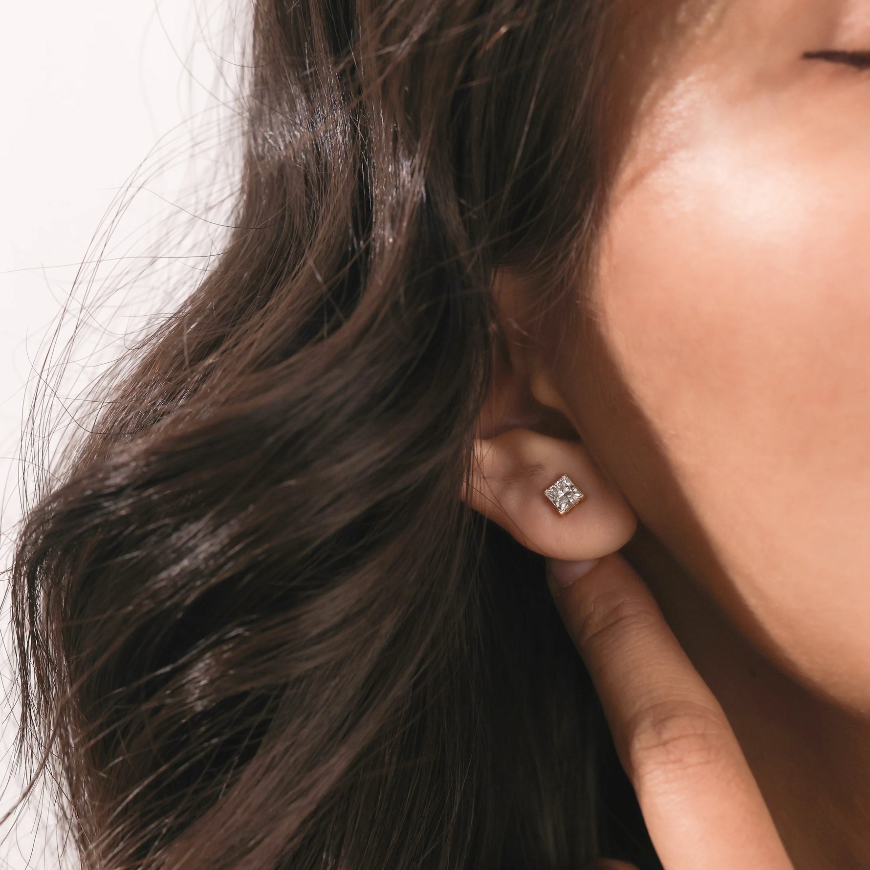 Princess Diamond Stud Earring 