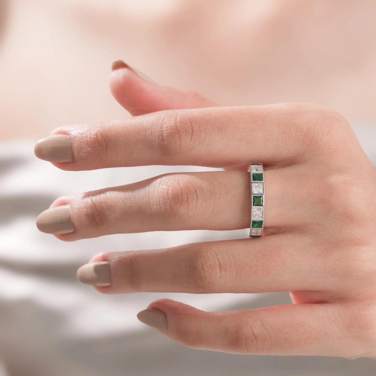 Princess Diamond Gold Eternity Ring