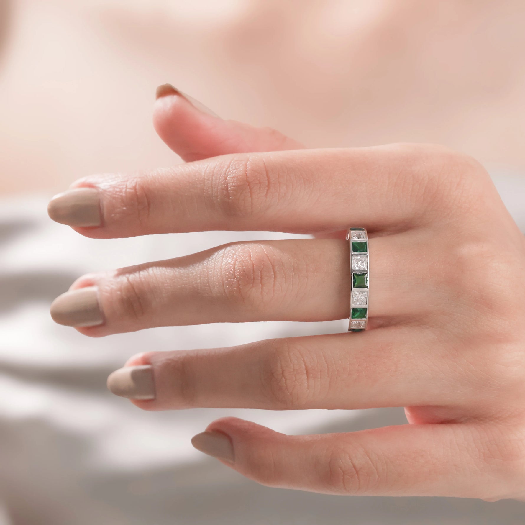 Princess Diamond Gold Eternity Ring