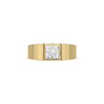 14K Yellow Gold Mens Tiffany Princess Cut Solitaire Ring