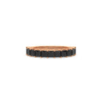 18K Rose Gold Princess Black Diamond Eternity Ring