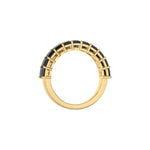 10K Princess Black Diamond Eternity Ring