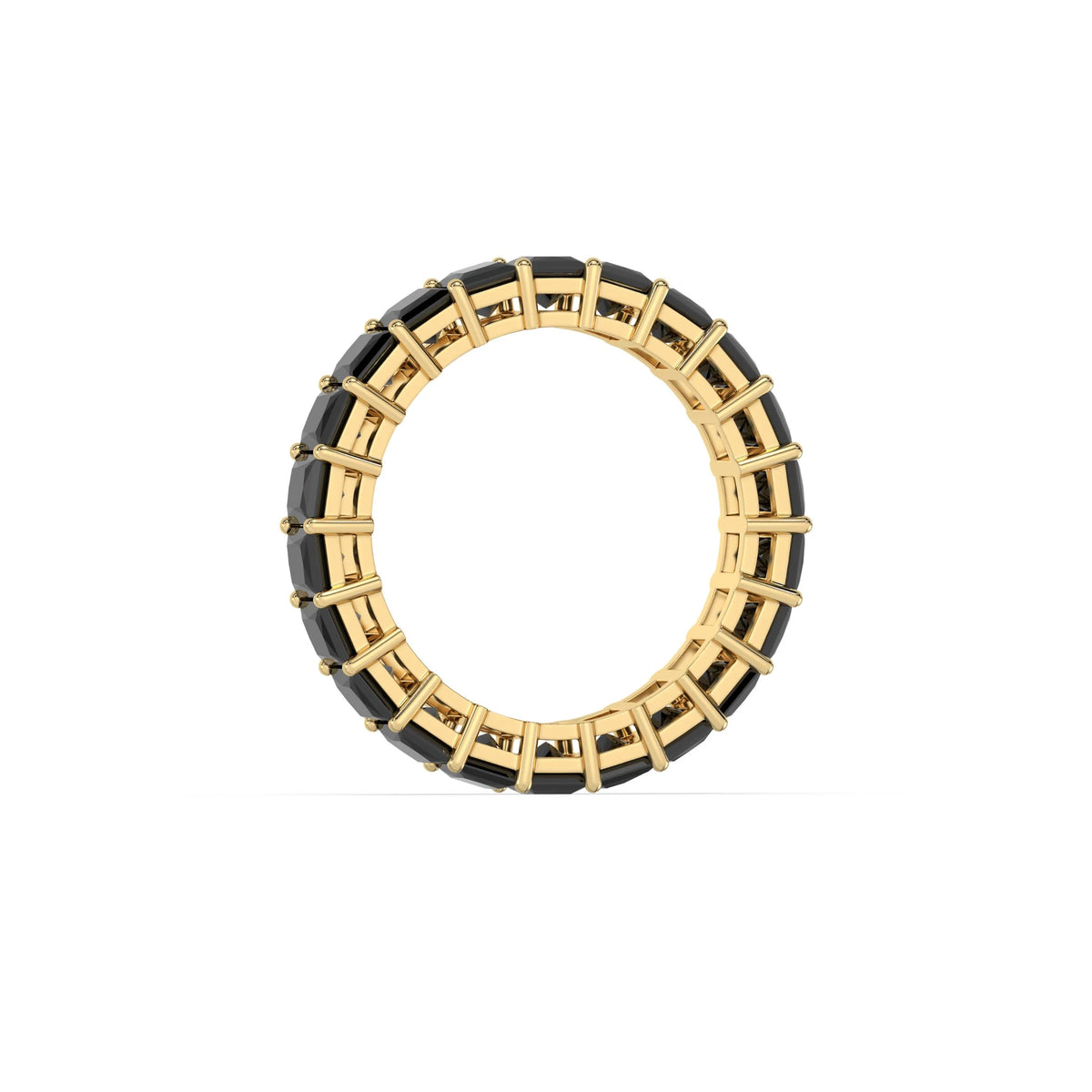 18K Black Princess Diamond Eternity Ring