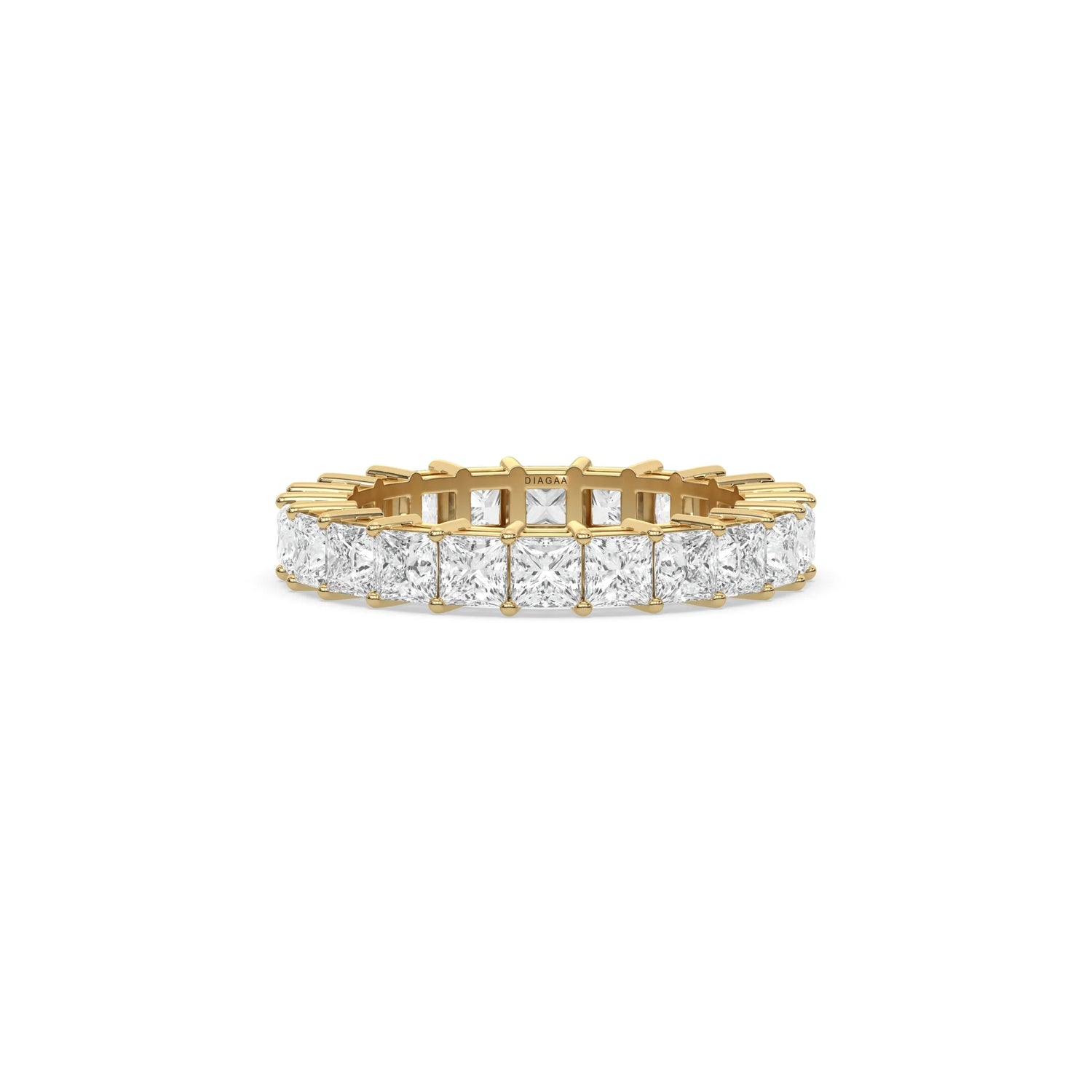 18K Yellow Gold Princess Diamond Eternity Ring 