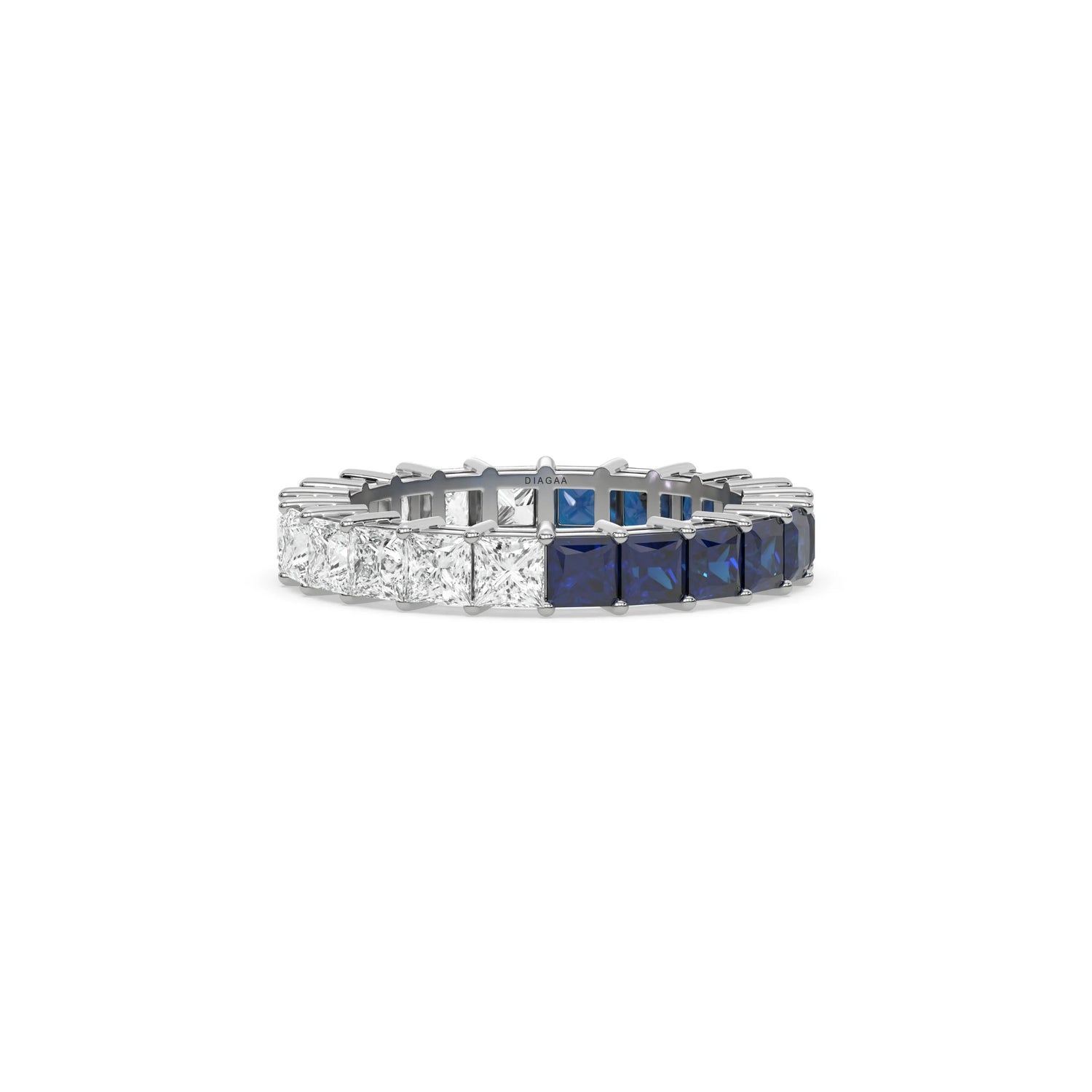 14K White Gold Princess Eternity Ring