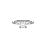 14K White Gold Princess Diamond Wedding Ring