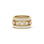 14K Yellow Gold Mens Princess and Baguette Diamond Ring