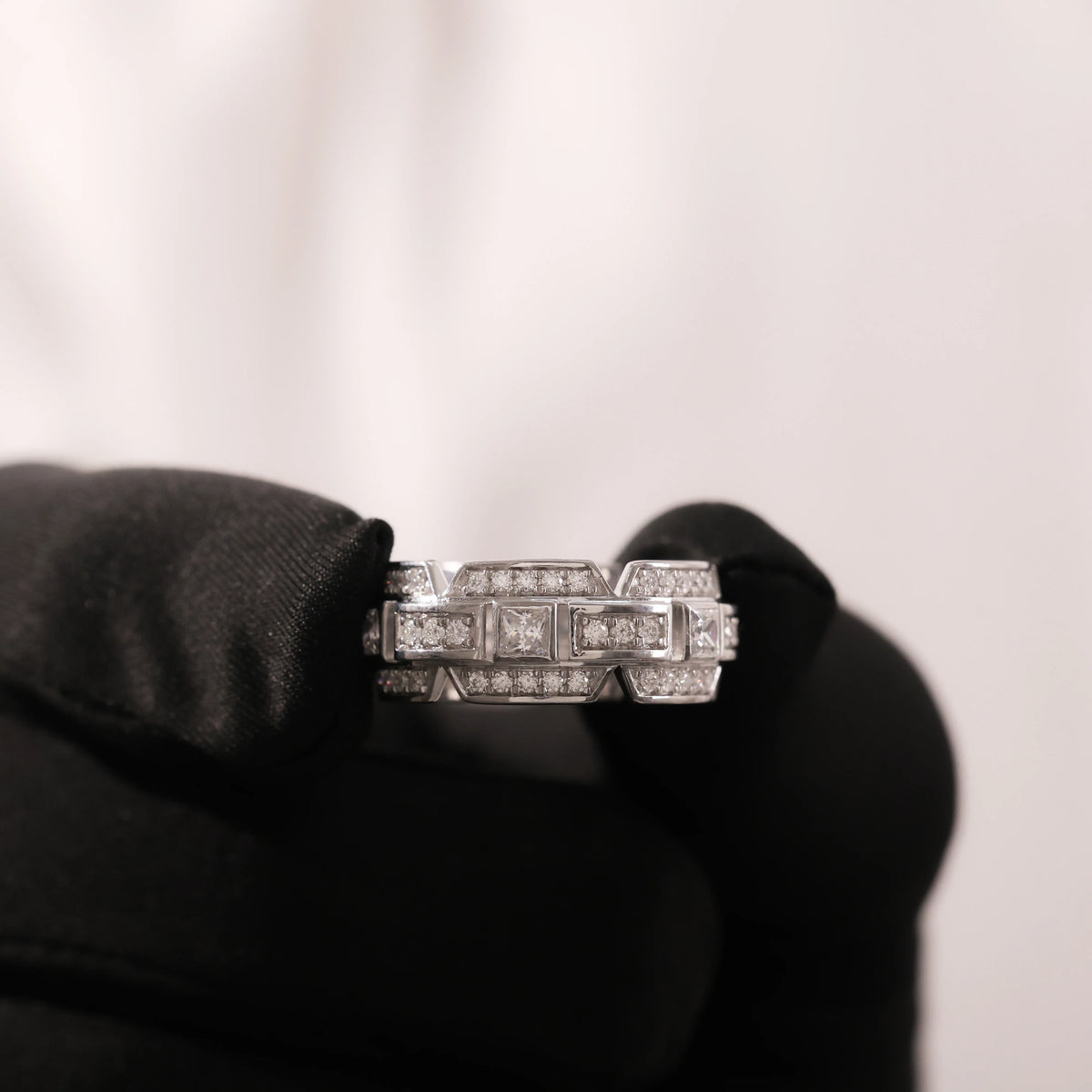 Princess and Round Eternity ring