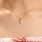 Radiant Diamond Pendant Necklace