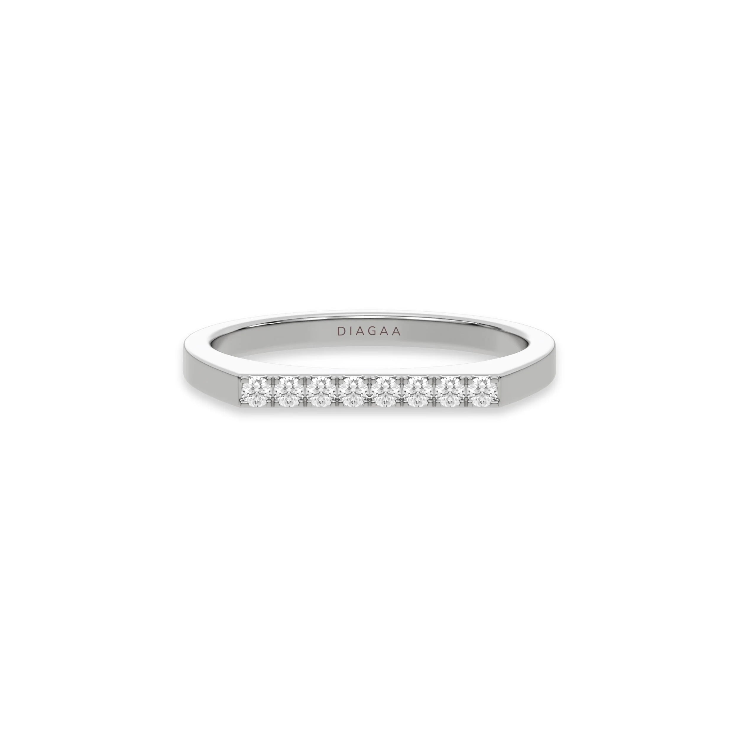 Shop Natural Diamond Rectangle Shaped Bar Round Ring | Diagaa
