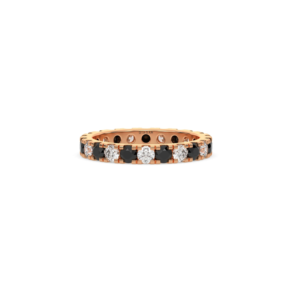 18K Rose Gold Round Diamond Eternity Ring