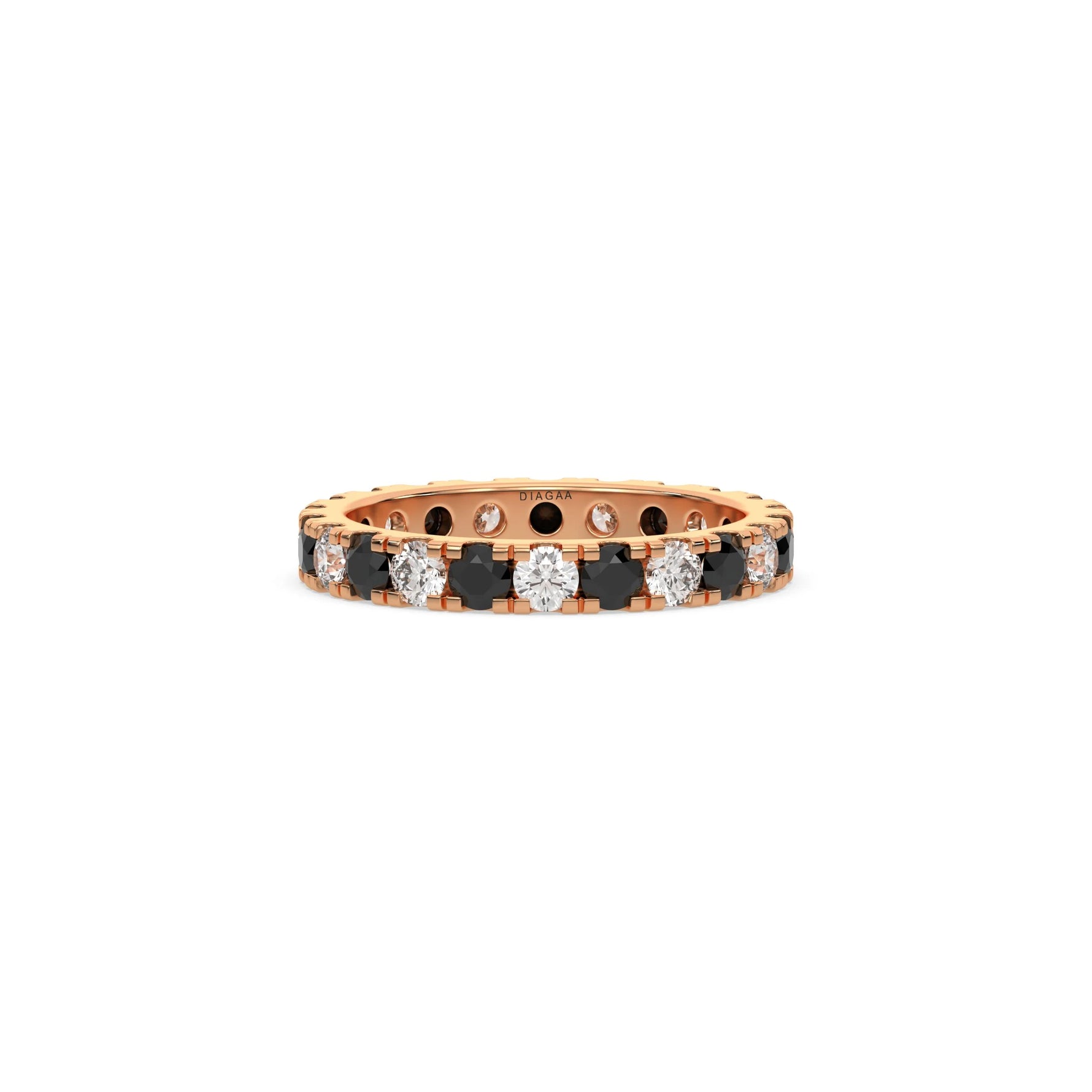 18K Rose Gold Round Diamond Eternity Ring