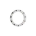 14K White Gold Black And White Diamond Eternity Ring