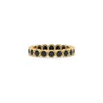 14K Yellow Gold Natural Black Full Eternity Ring