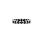 18K White Gold Natural Black Eternity Ring