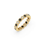 14K Yellow Gold Diamond Half And Half Full Eternity Ring