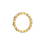 10K Yellow Gold Half Black And Half White Diamond Full Eternity Band