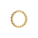 18K Yellow Gold Natural Black Full Eternity Band