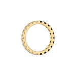 10K Yellow Gold Black And White Diamond Eternity Ring