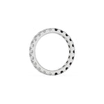 14K White Gold Round Black And White Diamond Eternity Ring