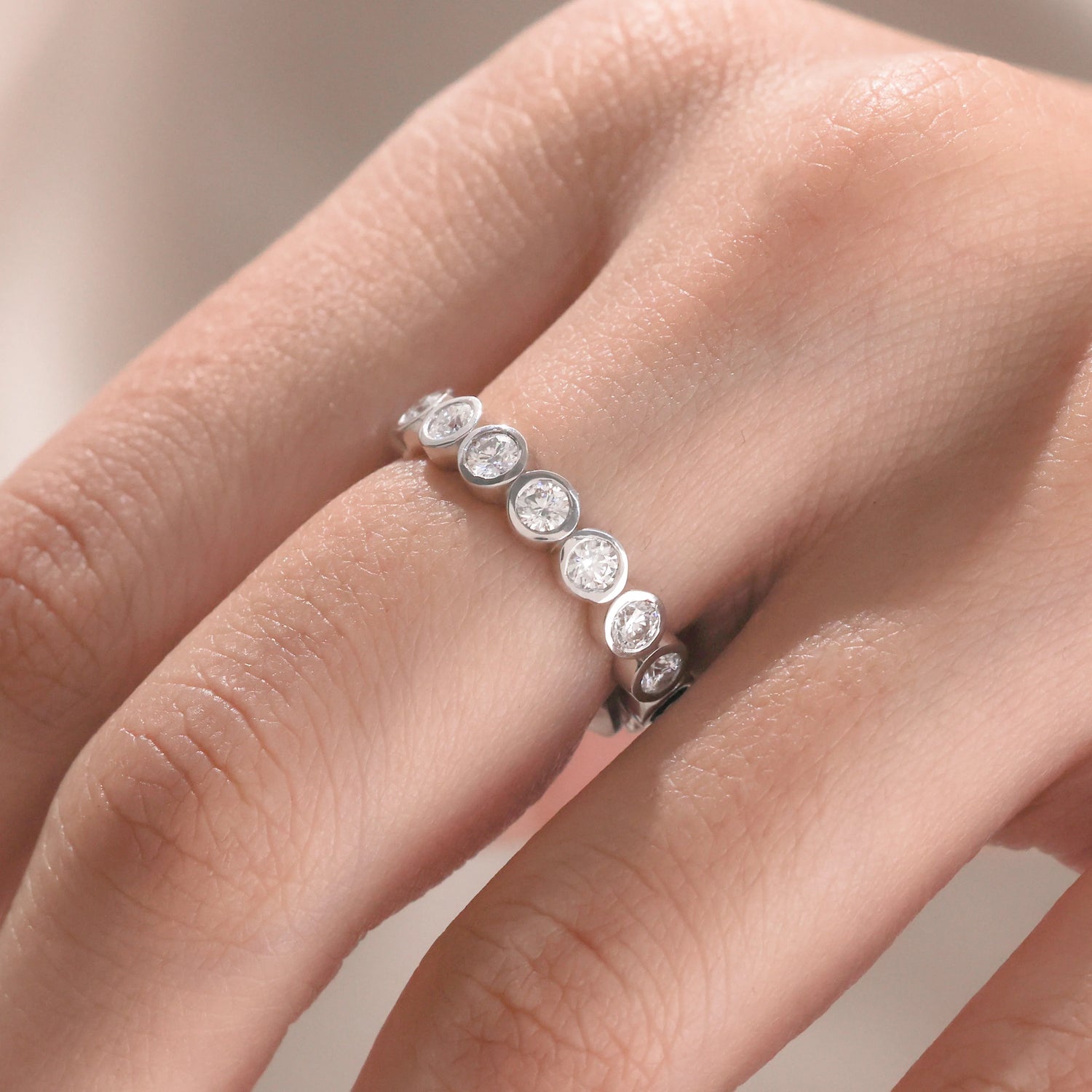 Round Cut Diamond Full Eternity Ring 