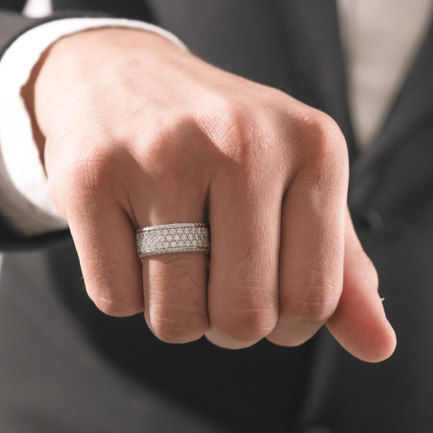 3.72 CT Lab Diamond Men's Eternity Rings