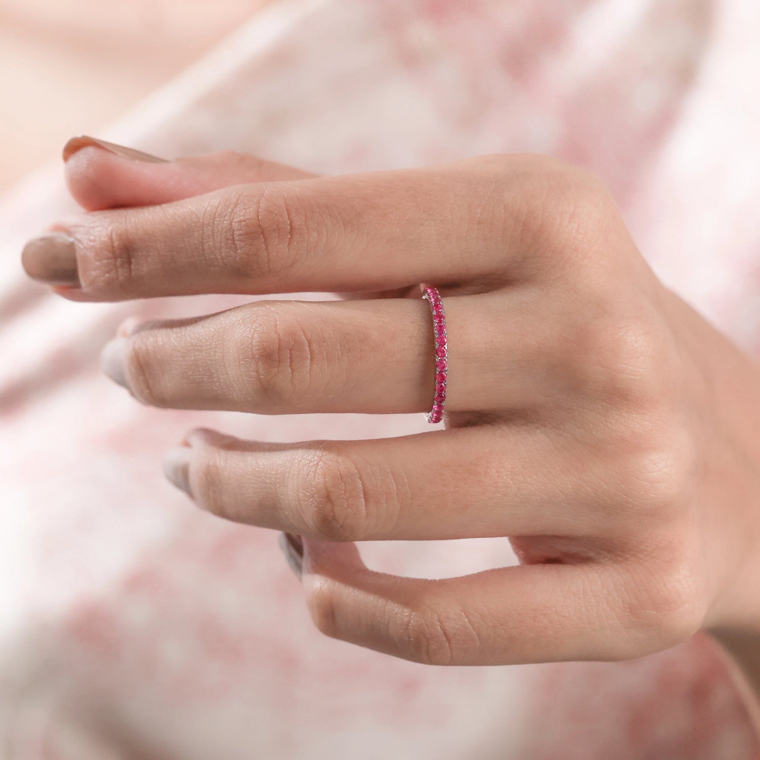 Round Cut Half Eternity Ring 