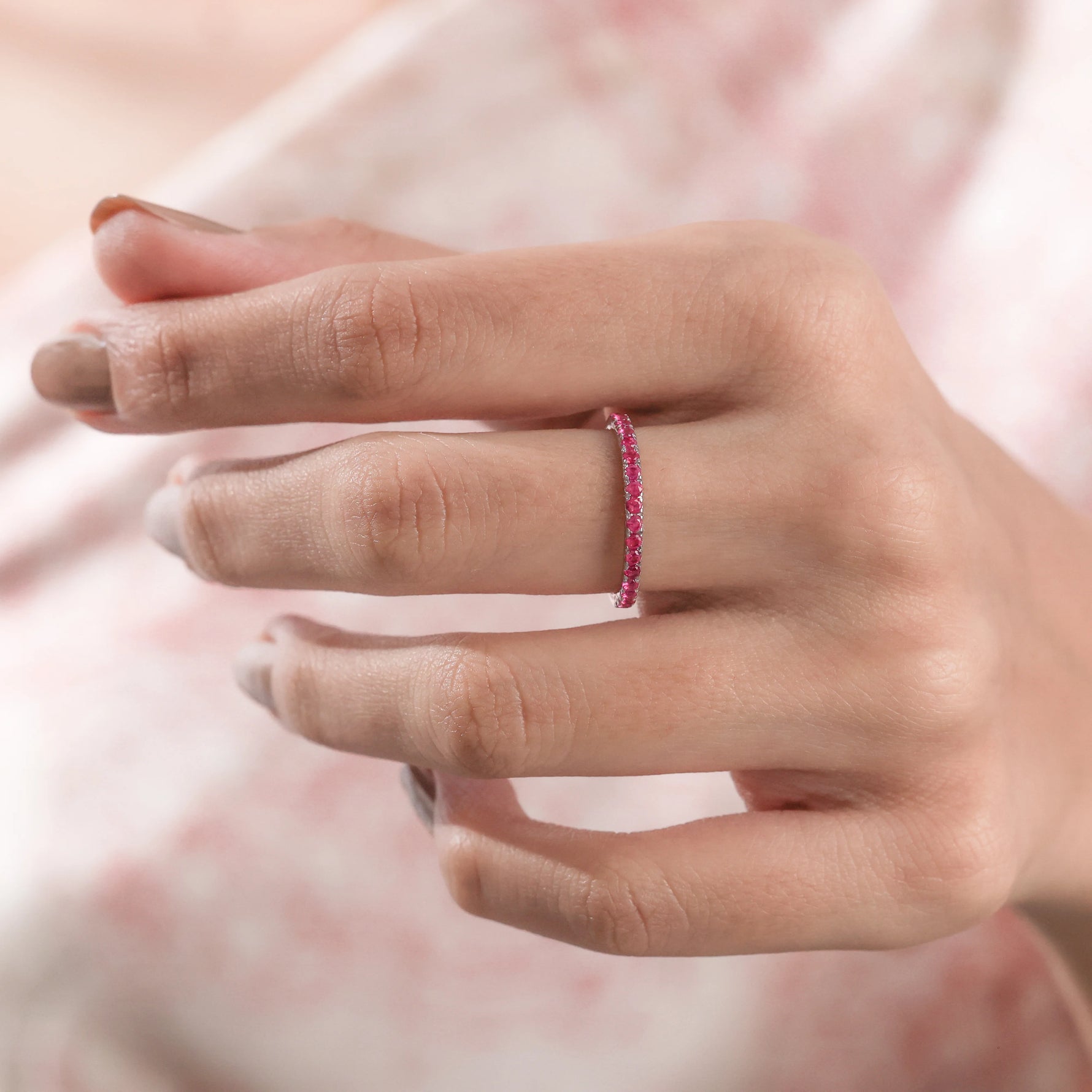 Round Cut Half Eternity Ring 
