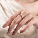 Round Cut Sapphire Half Eternity Ring 