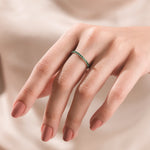 Round Cut Emerald Half Eternity Ring 