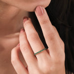 Round Cut Full Emerald Eternity Ring 