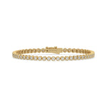 14K Yellow Gold Round Diamond Bracelet 
