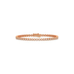 14K Rose Gold Round Diamond  Tennis Bracelet 