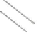 10K White Gold Round Diamond Chain Bracelet