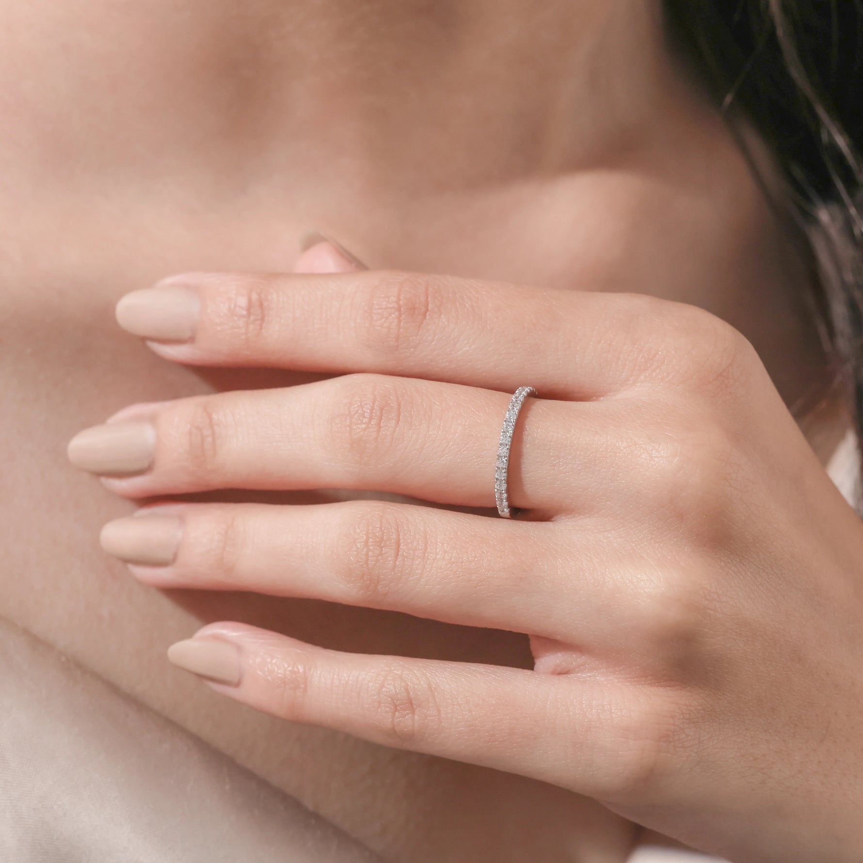 Round Diamond Eternity Gold Ring 